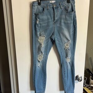 Rue 21 Light Blue Distressed Women's Jeans